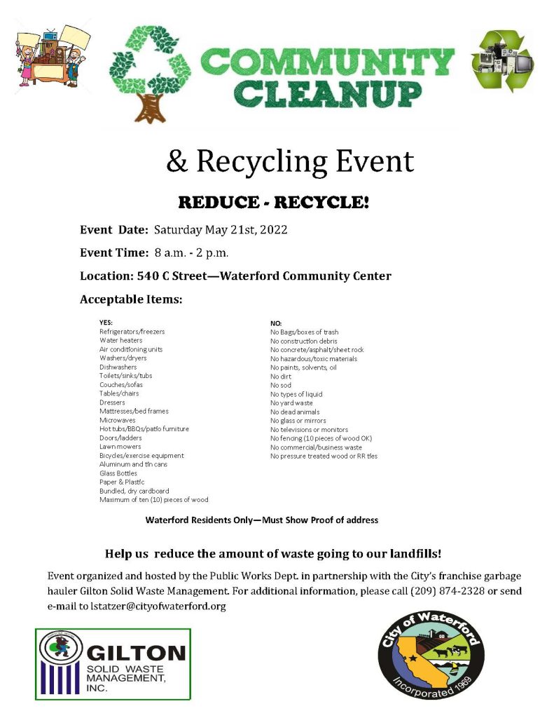 Community Clean up and Recycle Event